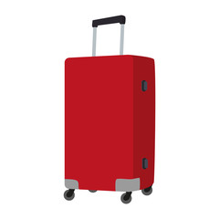 Travel lugage with wheels vector illustration graphic design