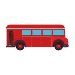 Old bus vehicle vector illustration graphic design