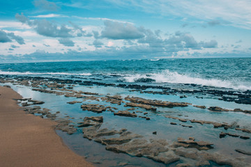Beach rocks landscape