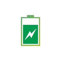 green battery logo for save energy