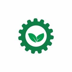 green gear logo icon for green machine