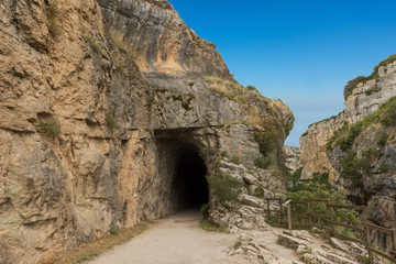 Entrance of a tunnel in the green way of irati