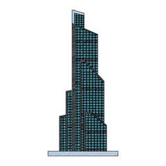 Skyscraper building company vector illustration graphic design