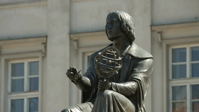 Close up of Nicolaus Copernicus monument
