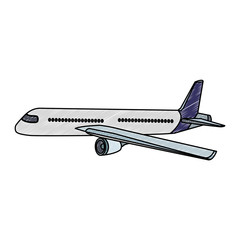Jet airplane isolated vector illustration graphic design