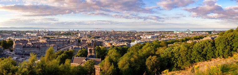 Edinburgh cityscape panorama Scotland UK