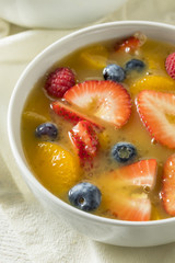 Sweet Homemade Strawberry Fruit Soup