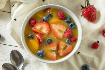 Sweet Homemade Strawberry Fruit Soup