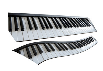 The keyboard, keys against the isolated white background.