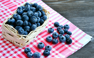 Blueberries in basket with Scotch pattern  on wooden floor.
Blueberries are Low in Calories, But High in Nutrients