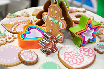 Gingerbread man and molds for baking