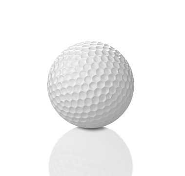 White golf ball. 3D Illustration 