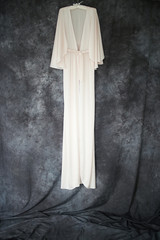 white wedding dress of the bride