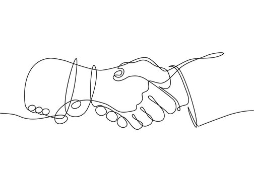 Drawing one line of handshake