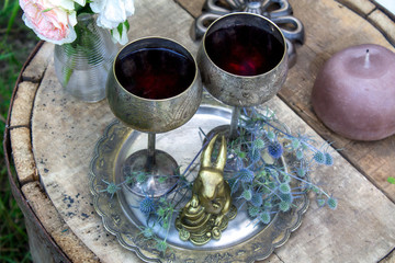 wine glasses decoration