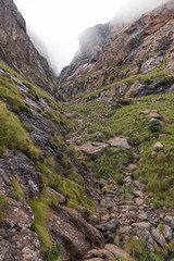 The Gully on Sentinel Trail to the Tugela Falls