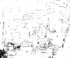 Black dirt on white background. Distressed marks or scratches for vintage effect on paper.