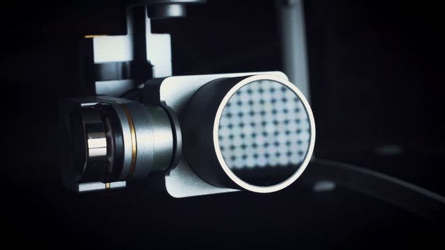 4k New Technology, Close-up of Drone Camera Moving