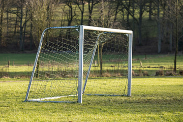 soccer goal on field