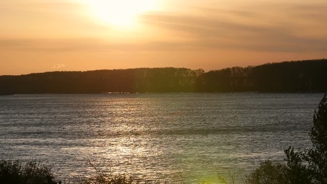 River In Slow Motion At Sunrise