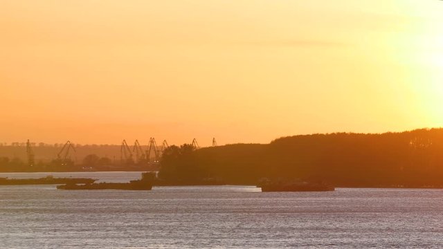 Sunrise In A Water Port