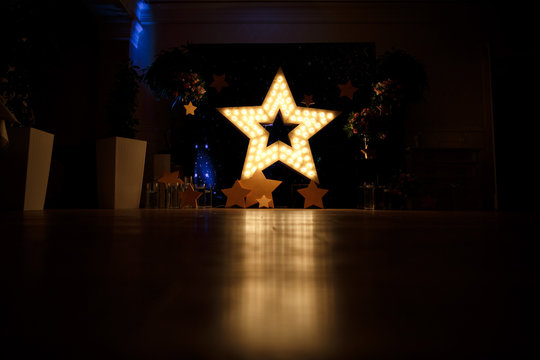 Bulb star with lamps on a background 