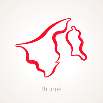Brunei - Outline Map