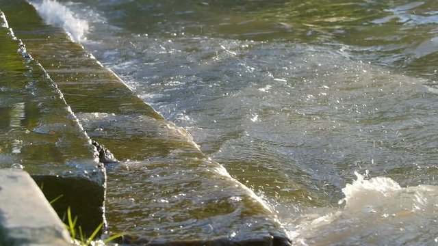 Waves Splashing On The Shore