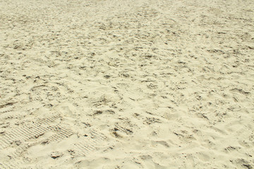 Beach sand with traces. Background.
