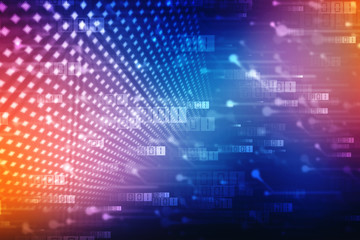 Obraz premium Digital Abstract technology background, Binary Background, futuristic background, cyberspace Concept