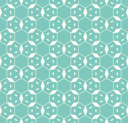 Fototapeta na wymiar Vector linear geometric seamless pattern. Abstract texture with hexagonal grid