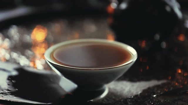 Black Chinese Tea footage
