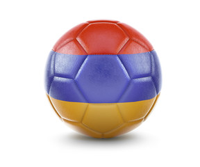 High qualitiy soccer ball with the flag of Armenia rendering.(series)