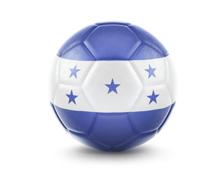High qualitiy soccer ball with the flag of Honduras rendering.(series)