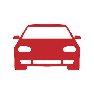 car. single vector icon car on white background. vector illustration