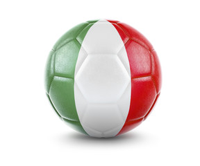 High qualitiy soccer ball with the flag of Italy rendering.(series)