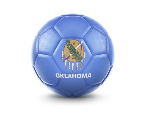 High qualitiy soccer ball with the flag of Oklahoma rendering.(series)