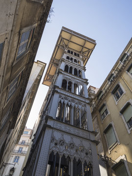 Santa Justa Elevator In Lisbon