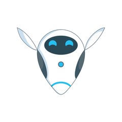 cartoon robot expressions are feeling good