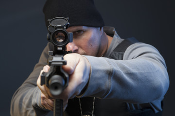 Obraz premium Law Enforcement Agent Studio Shoot