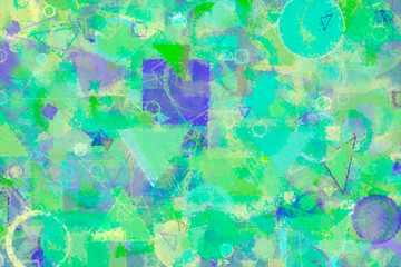 Random circle, square. Template, paper, floor & texture.