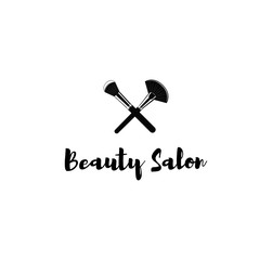 Beauty Salon Badge. Makeup Brushes Make Up Artist. 