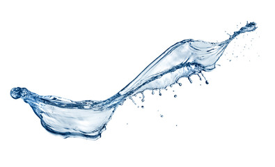 Water splashing isolated on white background