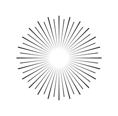 Obraz premium Sunburst. illustration isolated on white