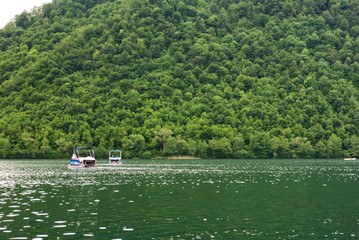 Fototapeta na wymiar Beautiful lake and nature. Travel and tourisam concept.