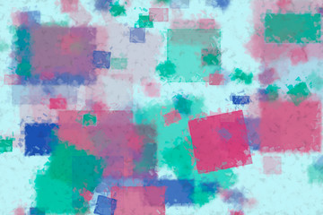 Random square & rectangle shape, digital generative art for web page. Painting, background, graphic & texture.