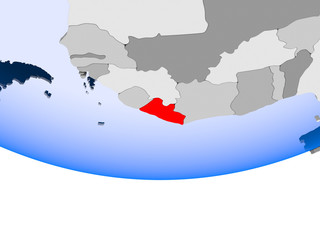 Fototapeta premium Liberia on globe