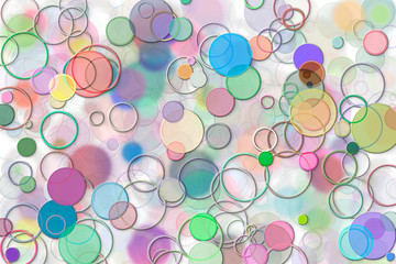 Abstract embossed & random circle, ellipse or bubble shape. Effect, old, stroke & backdrop.