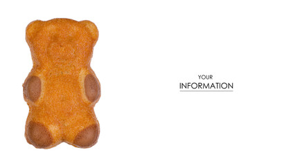 Biscuit in the form of a bear pattern