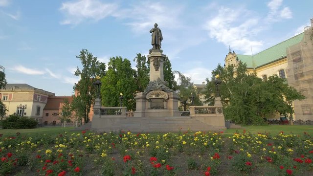 The statue of Adam Mickiewicz 